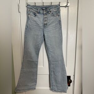 American Eagle stretch high rise flare jeans size 12